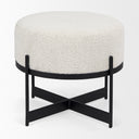Mercana Amelia 21.3" x 21.3" x 18.1" Fabric Pouf