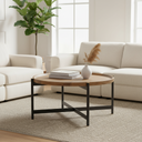 Mercana Marquisa 34.3" x 34.3" x 16.5" Solid Wood Coffee Table