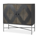 Mercana Hogarth 36" x 16" x 34" Iron,Solid Wood Accent Cabinet