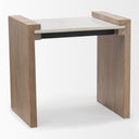 Mercana Athens 23" x 22" x 22" Solid Wood Side Table