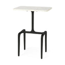 Mercana Preston 17.3" x 11.3" x 22.8" Marble Side Table