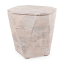Mercana Esagono 19" x 19" x 20.5" Solid Wood Side Table