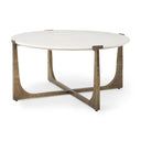 Mercana Atticus 34" x 34" x 16.3" Stone Coffee Table
