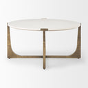 Mercana Atticus 34" x 34" x 16.3" Stone Coffee Table
