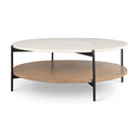 Mercana Larkin 42" x 42" x 16" Metal,Stone Coffee Table
