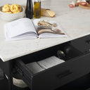 Mercana Amika 62" x 34" x 36" Iron Kitchen Island
