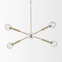 Mercana Britton 47" x 27" x 33" Glass,Metal Chandelier