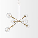 Mercana Britton 47" x 27" x 33" Glass,Metal Chandelier