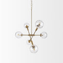 Mercana Britton 47" x 27" x 33" Glass,Metal Chandelier