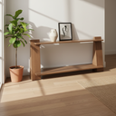 Mercana Eula 67" x 15.5" x 30" Solid Wood Console Table