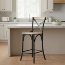 Mercana Etienne 20.5" x 22.8" x 41.5" Solid Wood Stool