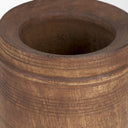 Mercana Porta 4.8" x 4.8" x 9" Solid Wood Vase