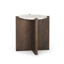 Mercana Bianca 22" x 22" x 22" Solid Wood Side Table