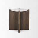 Mercana Bianca 22" x 22" x 22" Solid Wood Side Table