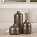 Mercana Daya 6.3" x 6.3" x 6.5" Metal Vase