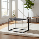Mercana Taniel 23.3" x 16" x 17" Solid Wood Stool