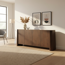 Mercana Tammar 81" x 18.8" x 33" Solid Wood Sideboard