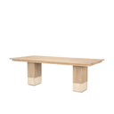 Mercana Shivon 94" x 42" x 30" Solid Wood Dining Table