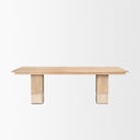 Mercana Shivon 94" x 42" x 30" Solid Wood Dining Table