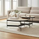 Mercana Wade 56" x 32" x 13.5" Metal,Stone Coffee Table