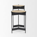 Mercana Wade 26" x 14" x 24" Metal,Stone Side Table
