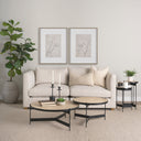 Mercana Wade 26" x 14" x 24" Metal,Stone Side Table