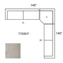 Mercana Warner 140" x 140" x 32.7"  Sectional Sofa - F