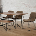 Mercana Sawyer 23" x 25.3" x 32.8" Metal Dining Chair