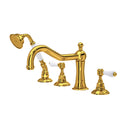 Unlacquered Brass / Porcelain Lever Handle