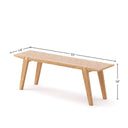 LH Home Colton Small Dining Bench with Brass
