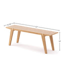 LH Home Colton Large Dining Bench with Brass