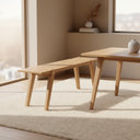 LH Home Colton Large Dining Bench with Brass