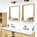 LH Home Gia Mirror Width 28" in Solid Acacia Frame