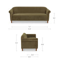 Dark Green Faux Mohair