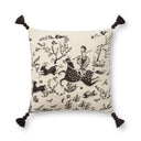 Ivory / Black / 18" x 18" Cover w/Poly