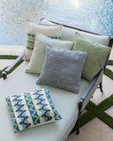 Aqua / Ivory / 22" x 22" Cover w/Poly
