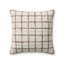 Ivory / Brown / 20" x 20" Cover w/Down