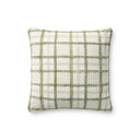 Ivory / Green / 18" x 18" Cover w/Down