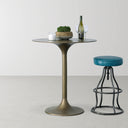LH Home Nature Low Round Grass and Concrete Pot