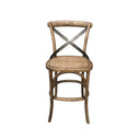 LH Home Cross Back Fixed Counter Stool