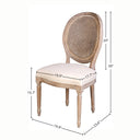 LH Home Napoleon Dining Chair with Cane Back (Set of 2)