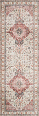 Ivory / Berry / 3'-6" x 5'-6"