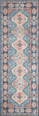 Turquoise / Terracotta / 7' x 9' Oval