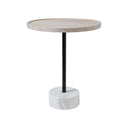 Renwil Antares Indoor Acacia Wood Side Table - Whitewash