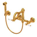Italian Brass / Porcelain Lever Handle