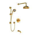 Italian Brass / Porcelain Lever Handle