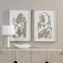 Renwil Cybel 24.1" Wide Wall Art with Wood Frame - Walnut
