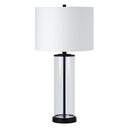 Everren Desdemona 28" Length Table Lamp (Set of 2) - Clear and Matte Black