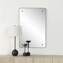Renwil Aine 36" Tall Rectangular Mirror - Matte Black