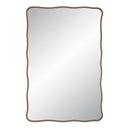Renwil Basel 36" Tall Rectangular Irregular Mirror - Antique Brushed Brass